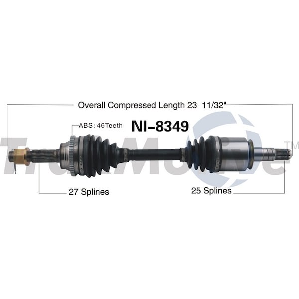 Surtrack Axle Cv Axle Shaft, Ni-8349 NI-8349 - main
